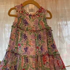 Purple, green and red floral tucker and Tate dress from Nordstrom
